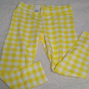 Cropped Leggings/Checks Pants S